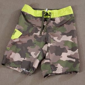 Boy's camouflage swim trunks